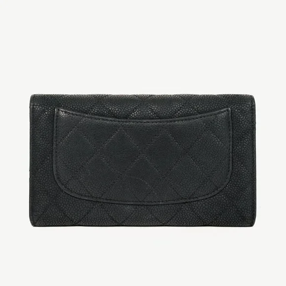 Chanel 13S Noir Caviar Classic Quilted Flap Portefeuille Wallet - Picture 4 of 15